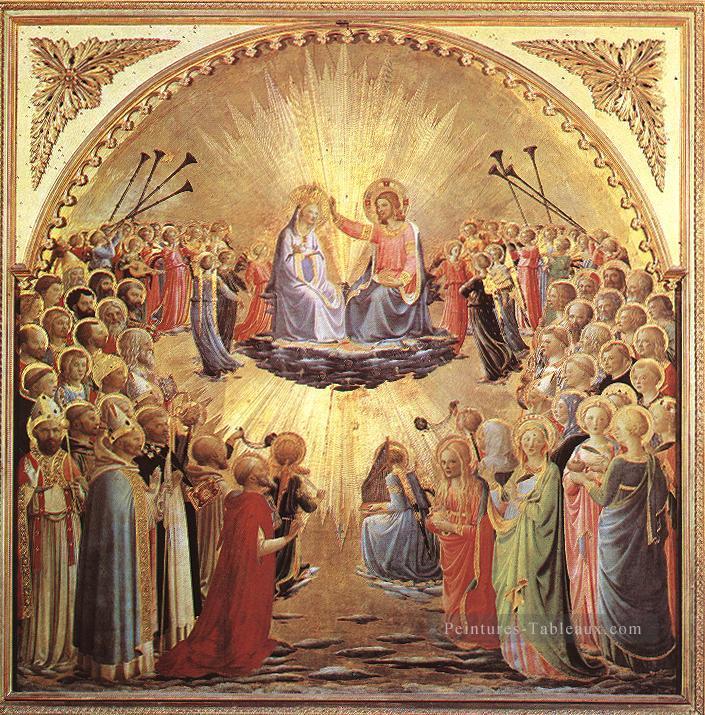 Le Couronnement de la Vierge Renaissance Fra Angelico Peintures à l'huile